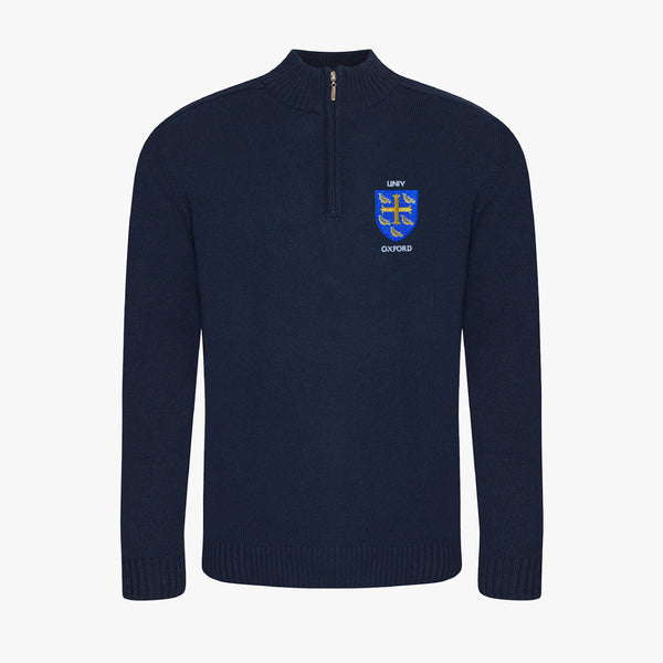 Load image into Gallery viewer, University College Regenerated Cotton 1/4 Zip Sweater
