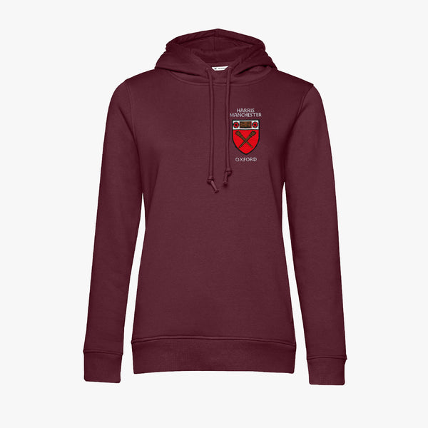 Load image into Gallery viewer, Harris Manchester College Ladies Organic Embroidered Hoodie