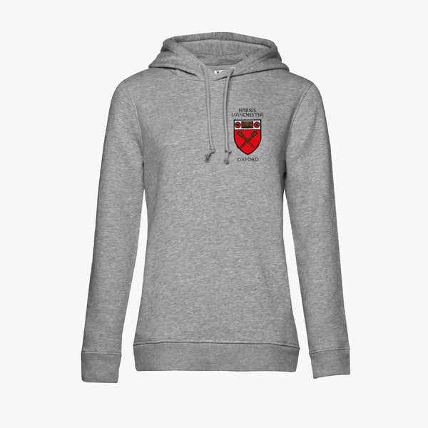 Load image into Gallery viewer, Harris Manchester College Ladies Organic Embroidered Hoodie
