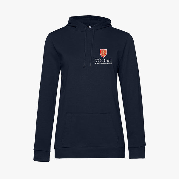 Load image into Gallery viewer, Oriel College Ladies Organic Embroidered Hoodie