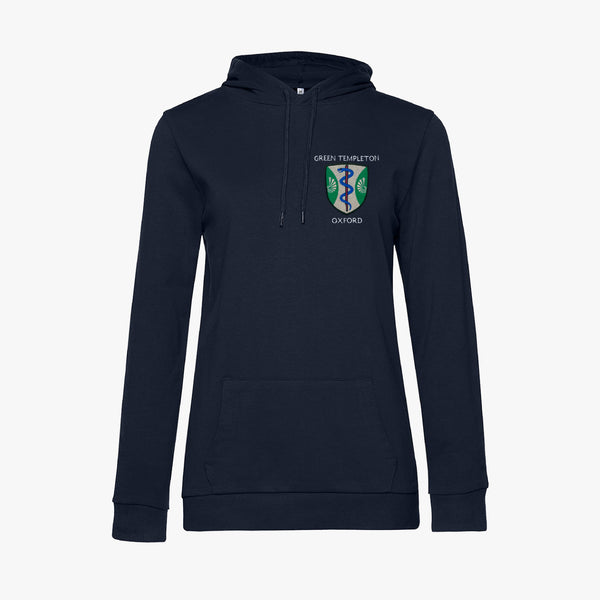 Load image into Gallery viewer, Green Templeton College Ladies Organic Embroidered Hoodie