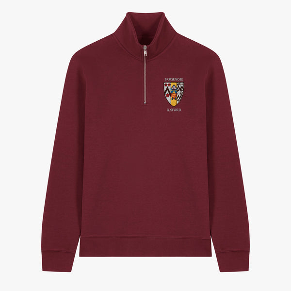 Load image into Gallery viewer, Brasenose College Unisex Organic Cotton 1/4 Zip Sweatshirt