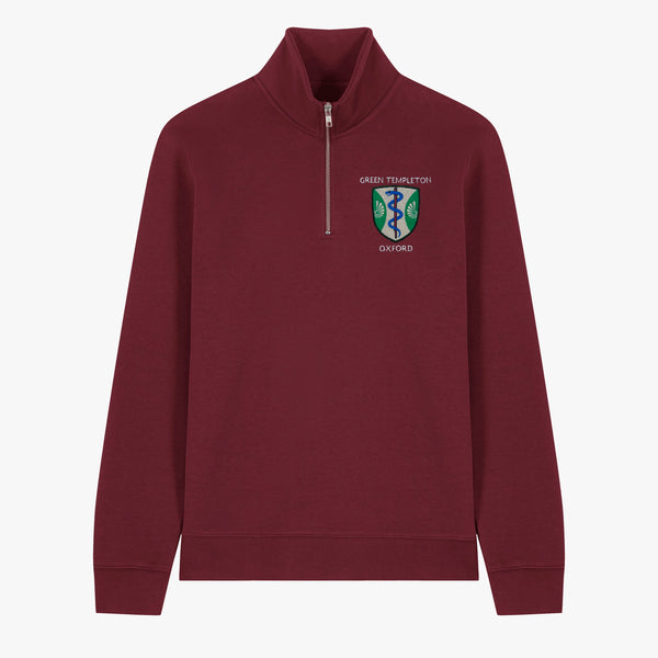 Load image into Gallery viewer, Green Templeton College Unisex Organic Cotton 1/4 Zip Sweatshirt