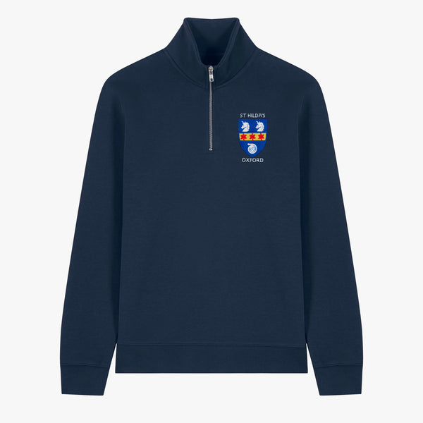 Load image into Gallery viewer, St Hilda's College Unisex Organic Cotton 1/4 Zip Sweatshirt