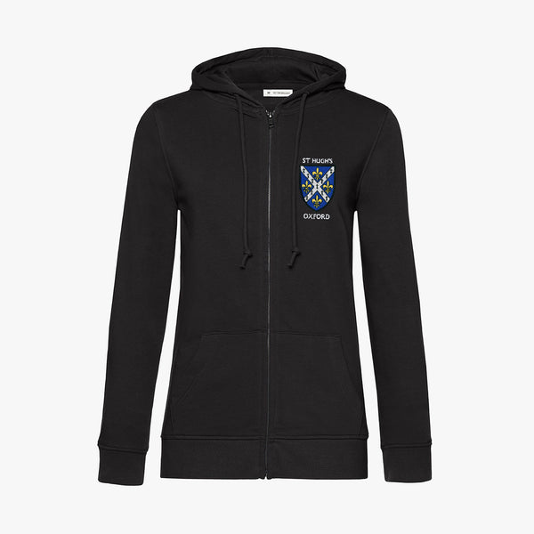 Load image into Gallery viewer, St Hugh's College Ladies Organic Embroidered Zip Hoodie