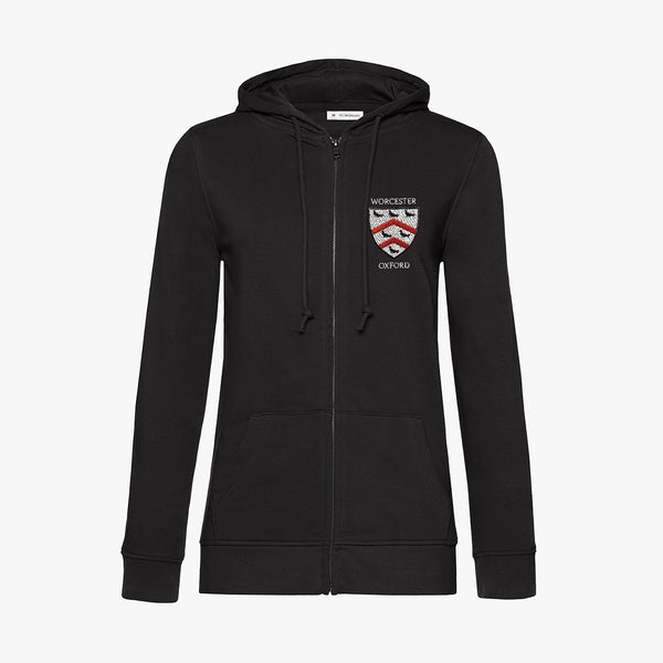 Load image into Gallery viewer, Worcester College Ladies Organic Embroidered Zip Hoodie