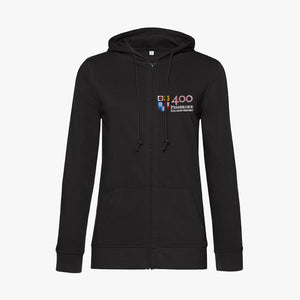 Pembroke 400th Anniversary Organic Ladies Zip Hoodie