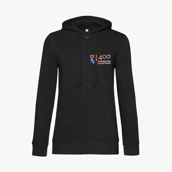 Load image into Gallery viewer, Pembroke 400th Anniversary Organic Ladies Zip Hoodie
