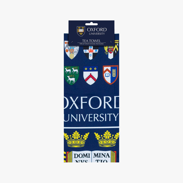 Load image into Gallery viewer, Official Oxford University College Shields Tea Towel