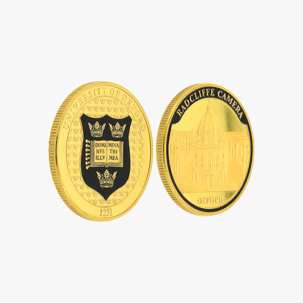 Load image into Gallery viewer, Official Oxford University 40mm Gold Coin