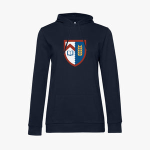 Ladies Oxford College Arms Organic Printed Hoodie