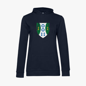 Ladies Oxford College Arms Organic Printed Hoodie