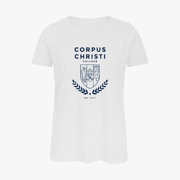 Load image into Gallery viewer, Corpus Christi College Ladies Organic Laurel T-Shirt