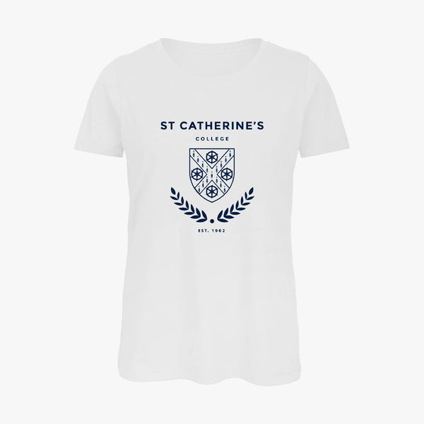 Load image into Gallery viewer, St Catherine's College Ladies Organic Laurel T-Shirt