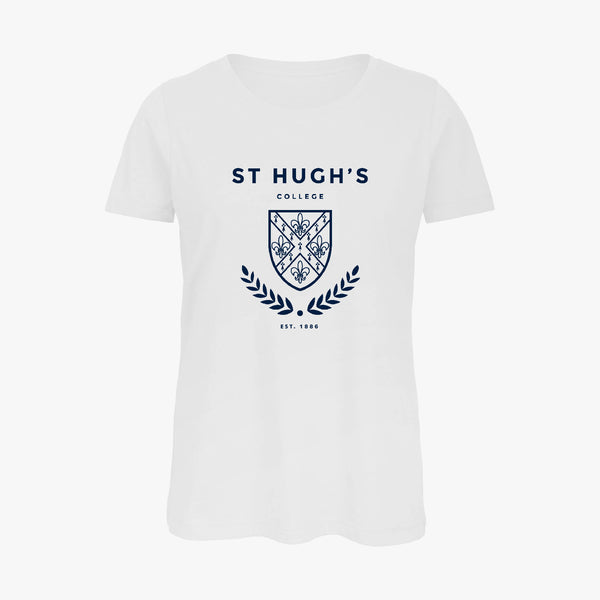 Load image into Gallery viewer, St Hugh&#39;s College Ladies Organic Laurel T-Shirt
