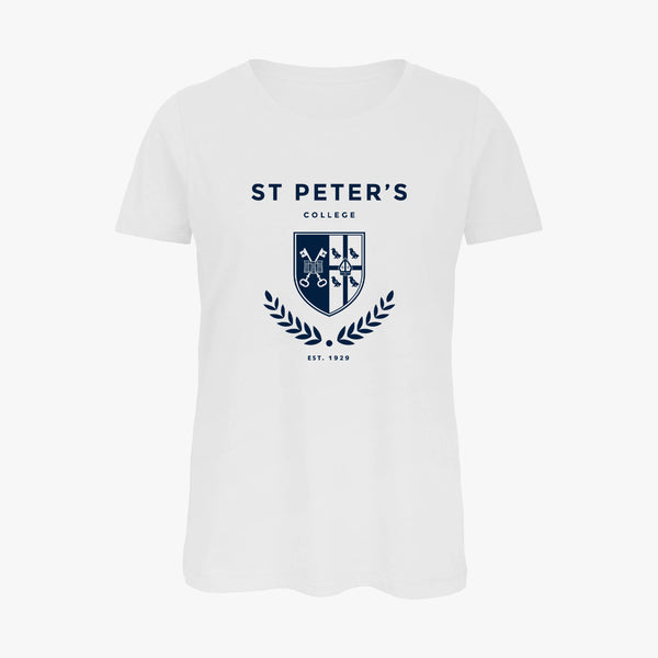 Load image into Gallery viewer, St Peter's College Ladies Organic Laurel T-Shirt