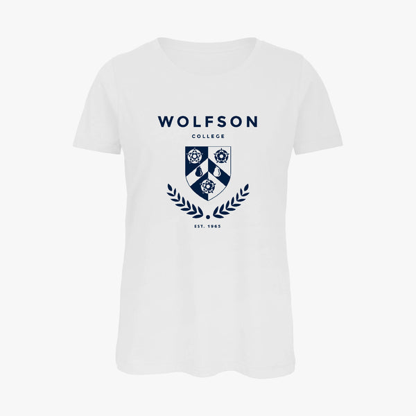 Load image into Gallery viewer, Wolfson College Ladies Organic Laurel T-Shirt