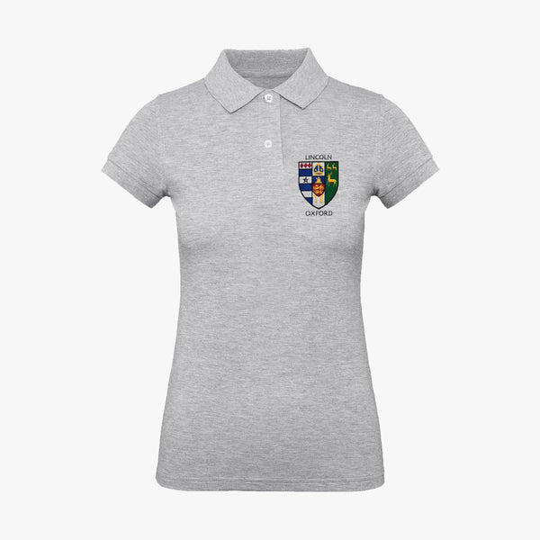 Load image into Gallery viewer, Lincoln College College Ladies Organic Embroidered Polo Shirt