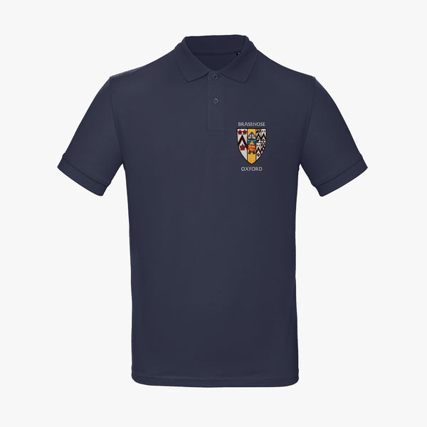 Load image into Gallery viewer, Brasenose College Men&#39;s Organic Embroidered Polo Shirt
