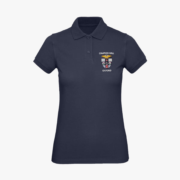 Load image into Gallery viewer, Campion Hall Ladies Organic Embroidered Polo Shirt