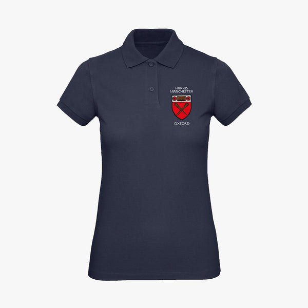 Load image into Gallery viewer, Harris Manchester College Ladies Organic Embroidered Polo Shirt
