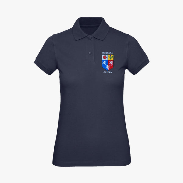 Load image into Gallery viewer, Pembroke College College Ladies Organic Embroidered Polo Shirt