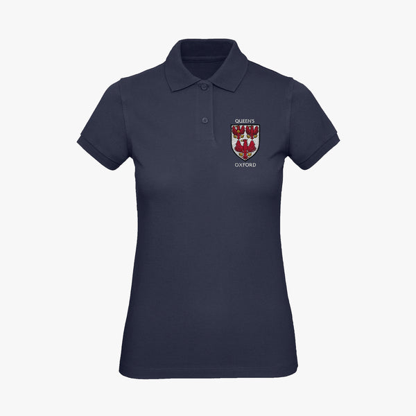 Load image into Gallery viewer, The Queen's College Ladies Organic Embroidered Polo Shirt