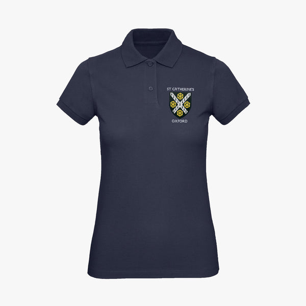 Load image into Gallery viewer, St Catherine's College Ladies Organic Embroidered Polo Shirt