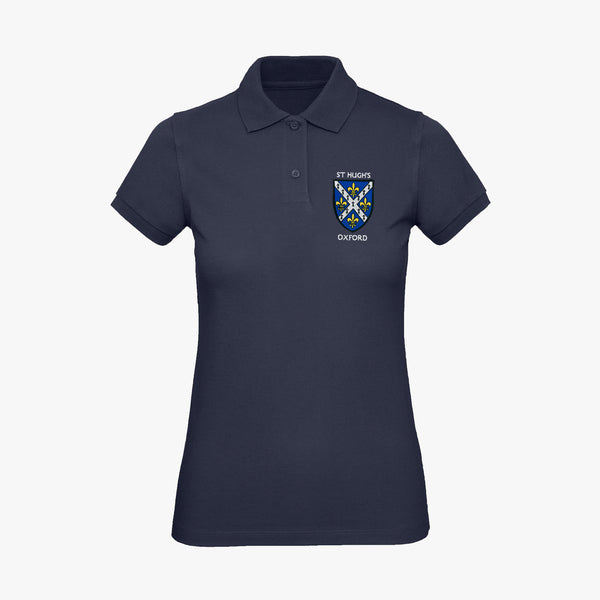 Load image into Gallery viewer, St Hugh's College Ladies Organic Embroidered Polo Shirt