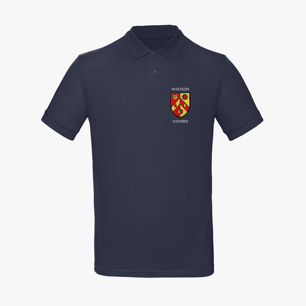 Load image into Gallery viewer, Wolfson College Men&#39;s Organic Embroidered Polo Shirt
