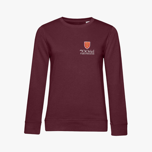 Load image into Gallery viewer, Oriel College Ladies Organic Embroidered Sweatshirt