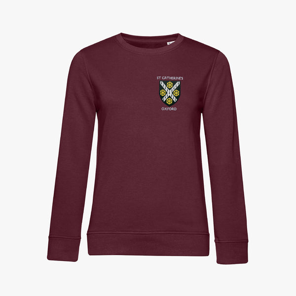 Load image into Gallery viewer, St Catherine&#39;s College Ladies Organic Embroidered Sweatshirt
