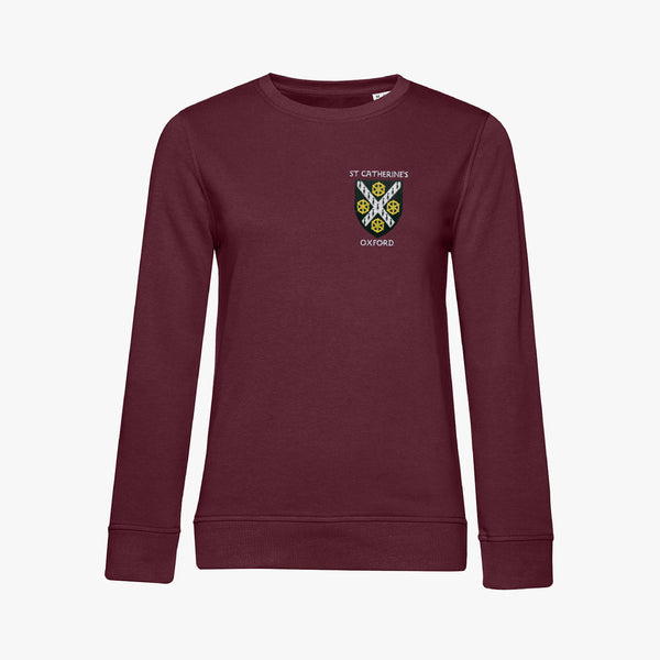 Load image into Gallery viewer, St Catherine's College Ladies Organic Embroidered Sweatshirt
