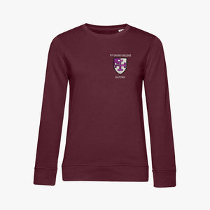 St Cross College Ladies Organic Embroidered Sweatshirt