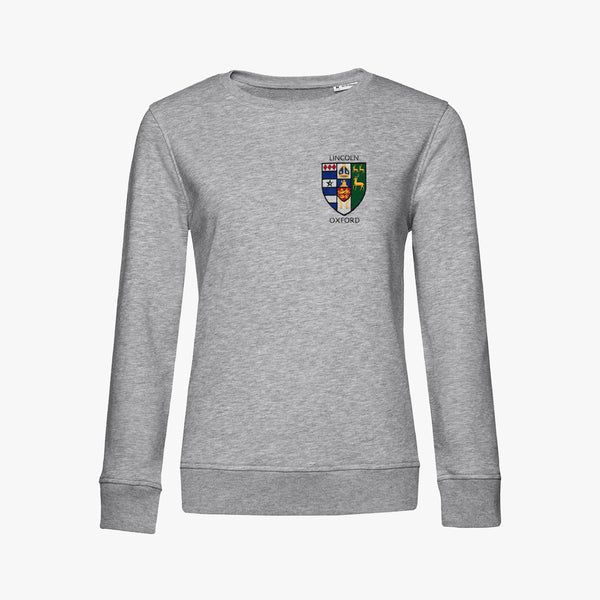 Load image into Gallery viewer, Lincoln College Ladies Organic Embroidered Sweatshirt