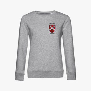St Anne's College Ladies Organic Embroidered Sweatshirt