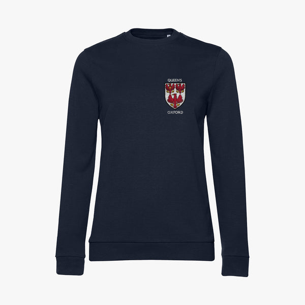 Load image into Gallery viewer, The Queen's College Ladies Organic Embroidered Sweatshirt