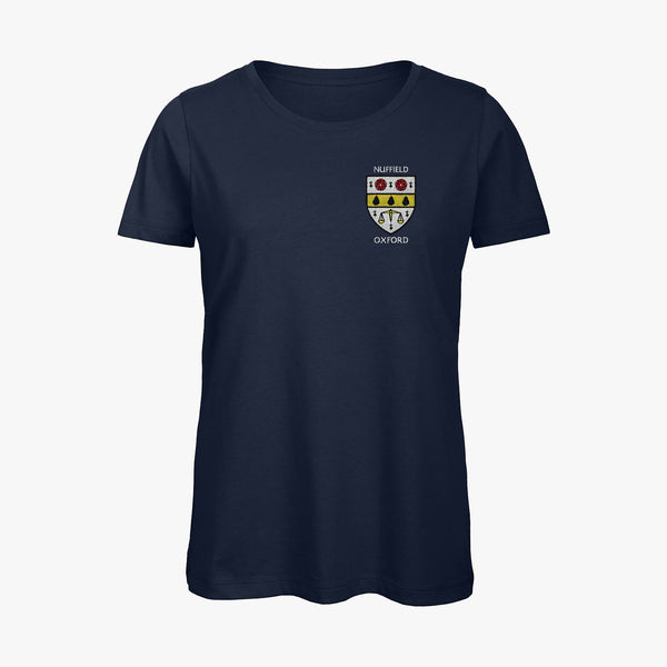 Load image into Gallery viewer, Nuffield College Ladies Organic Embroidered T-Shirt
