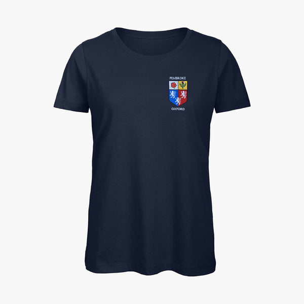 Load image into Gallery viewer, Pembroke College Ladies Organic Embroidered T-Shirt