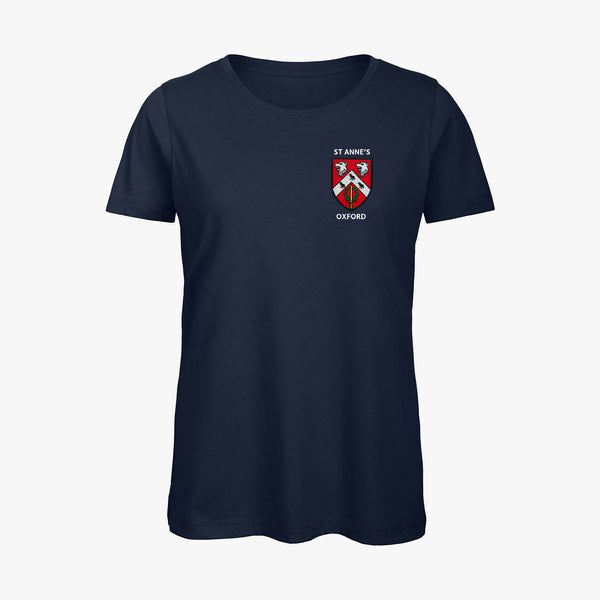 Load image into Gallery viewer, St Anne&#39;s College Ladies Organic Embroidered T-Shirt
