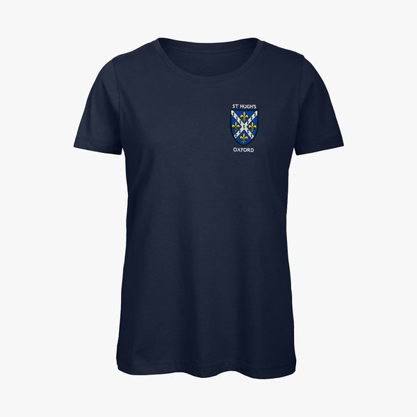 Load image into Gallery viewer, St Hugh's College Ladies Organic Embroidered T-Shirt