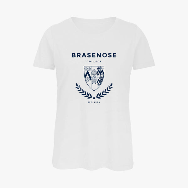 Load image into Gallery viewer, Brasenose College Ladies Organic Laurel T-Shirt
