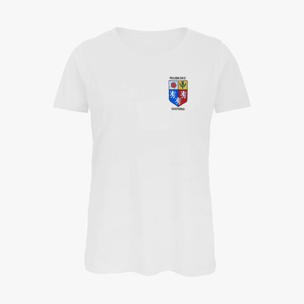 Load image into Gallery viewer, Pembroke College Ladies Organic Embroidered T-Shirt