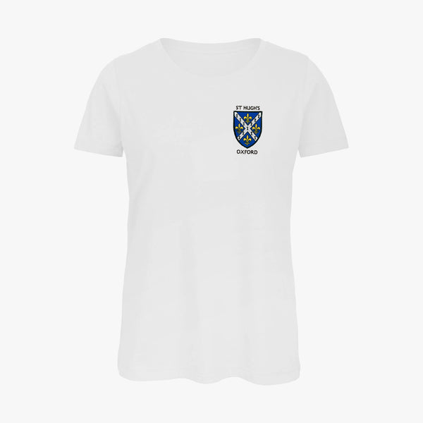 Load image into Gallery viewer, St Hugh's College Ladies Organic Embroidered T-Shirt