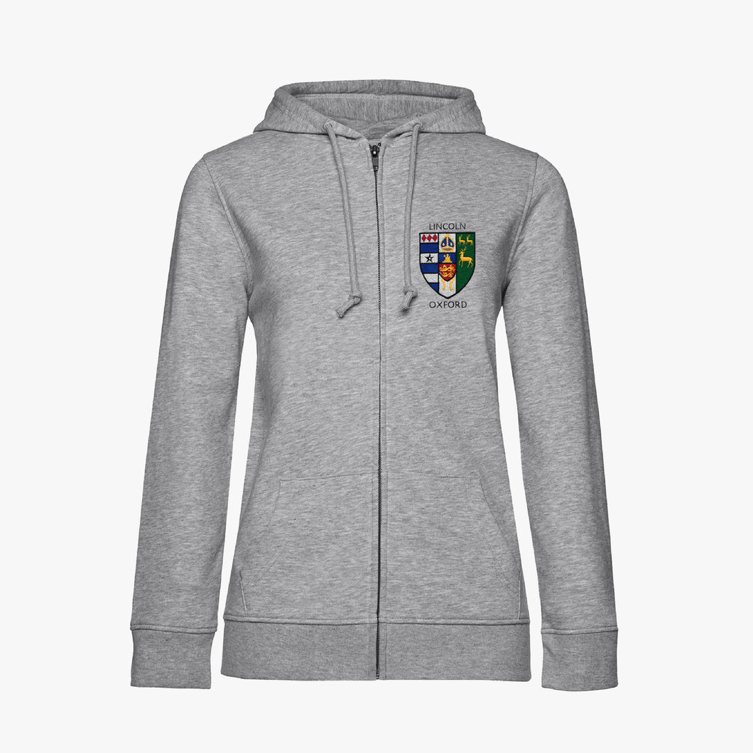 Lincoln College Ladies Organic Embroidered Zip Hoodie