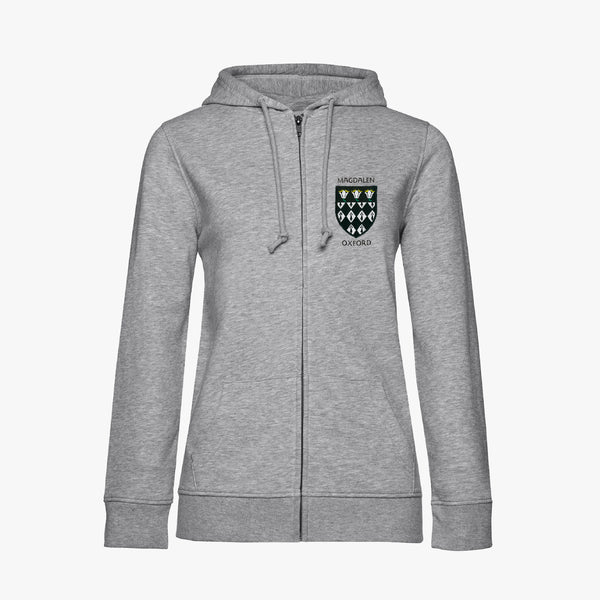 Load image into Gallery viewer, Magdalen College Ladies Organic Embroidered Zip Hoodie
