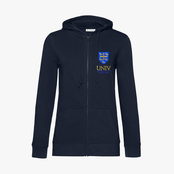 Load image into Gallery viewer, University College Ladies Organic Embroidered Zip Hoodie
