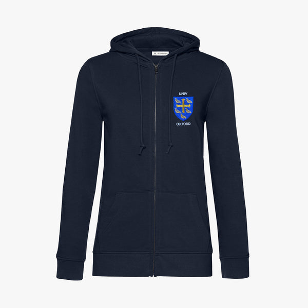 Load image into Gallery viewer, Ladies Oxford College Organic Embroidered Zip Hoodie