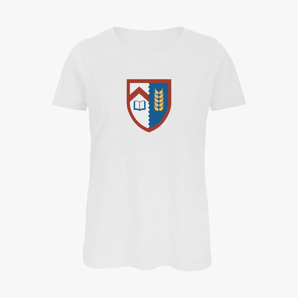 Load image into Gallery viewer, Ladies Oxford College Arms Organic T-Shirt
