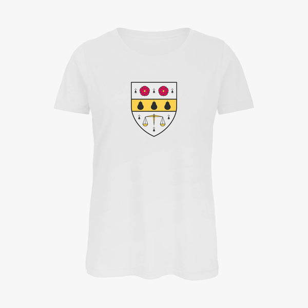 Load image into Gallery viewer, Ladies Oxford College Arms Organic T-Shirt